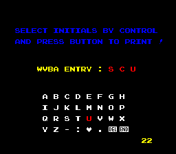 Punch-Out!! (Rev B) select screen