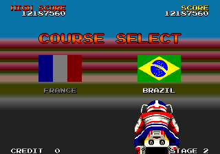 Racing Hero (FD1094 317-0144) select screen
