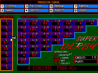 Super Derby (v.07.03) select screen