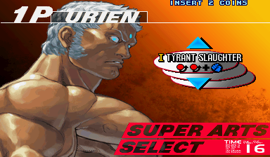 Street Fighter III 3rd Strike: Fight for the Future (Euro 990608) select screen