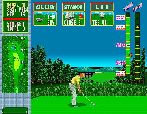 Super Masters Golf (World?, Floppy Based, FD1094 317-0058-05d?) select screen