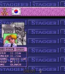Stagger I (Japan) select screen