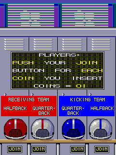 John Elway's Team Quarterback (set 1) select screen