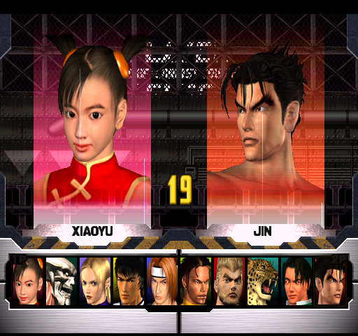 Tekken 3 (Japan, TET1/VER.E1) select screen