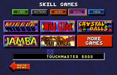 Touchmaster 5000 (v7.10 Standard) select screen