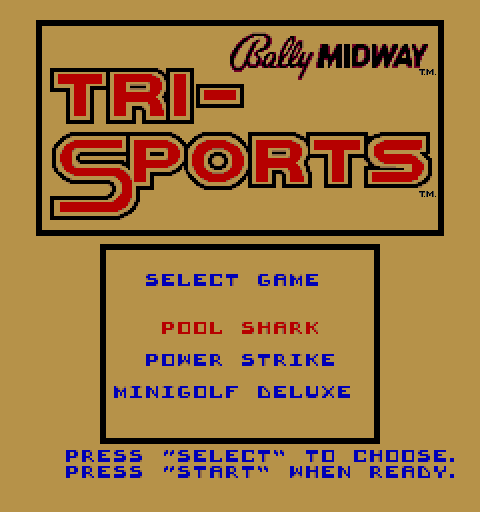 Tri-Sports select screen