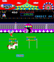 Circus Charlie (level select, set 2) Screenshot