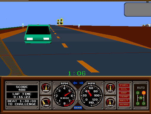 Hard Drivin' (cockpit, rev 3) Screenshot