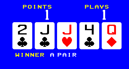 Joker Poker (Version 16.03BI 5-10-85, Poker No Raise ICB 9-30-86) Screenshot