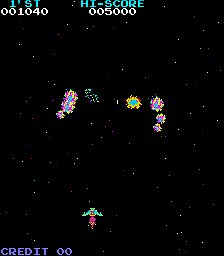 Moon Cresta (Galaxian hardware) Screenshot