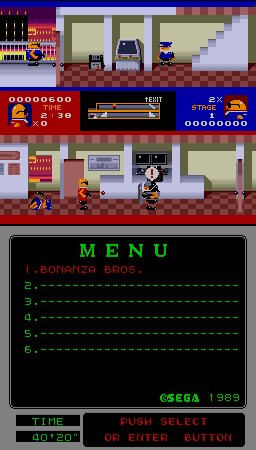 Bonanza Bros. (Mega-Tech) Screenshot