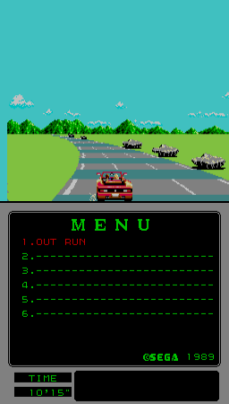 Out Run (Mega-Tech, SMS based) Screenshot