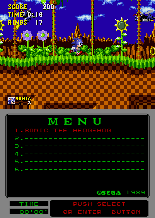 Sonic The Hedgehog (Mega-Tech, set 1) Screenshot