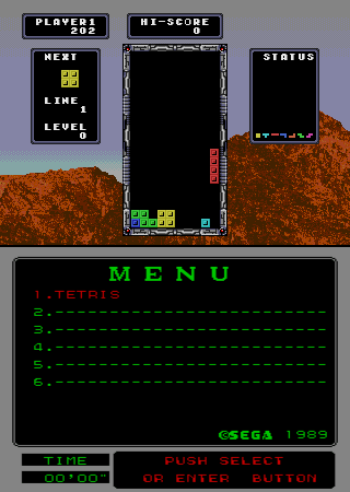 Tetris (Mega-Tech) Screenshot