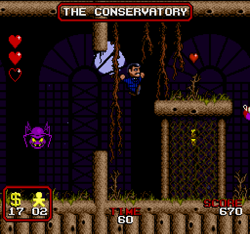 The Addams Family (Nintendo Super System) Screenshot