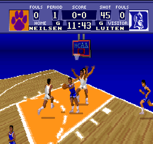 NCAA Basketball (Nintendo Super System) Screenshot