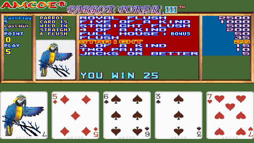 Parrot Poker III (Version 2.6E Dual) Screenshot
