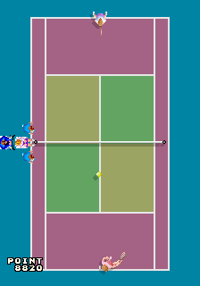 Passing Shot (World, 4 Players) (FD1094 317-0074) Screenshot