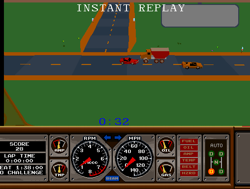 Race Drivin' (cockpit, rev 4) Screenshot