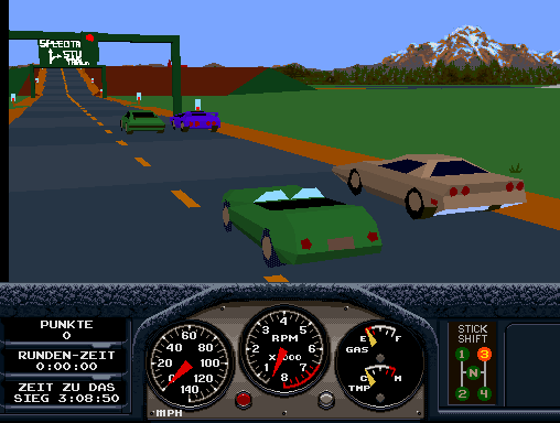 Race Drivin' (cockpit, German, rev 5) Screenshot