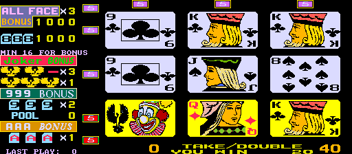Royal Poker '96 (set 3, v98-3.6?) Screenshot