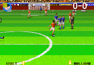 Super Visual Football: European Sega Cup (Rev A) Screenshot