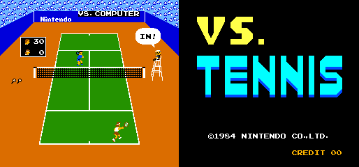 Vs. Tennis (Japan/USA, set TE A-3) Screenshot