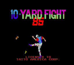 10-Yard Fight '85 (US, Taito license) Title Screen