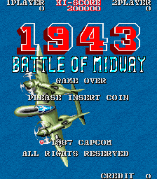 1943: Battle of Midway (bootleg, hack of Japan set) Title Screen