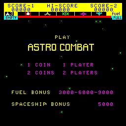 Astro Combat (newer, CB) Title Screen