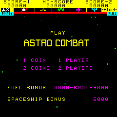 Astro Combat (older, PZ) Title Screen