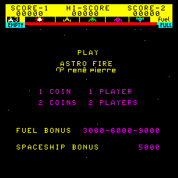 Astro Fire Title Screen