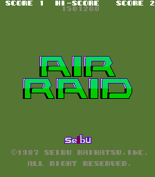 Air Raid (Single PCB) Title Screen