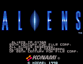 Aliens (Japan set 1) Title Screen