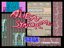 Alien Syndrome (set 4, System 16B, unprotected) Title Screen