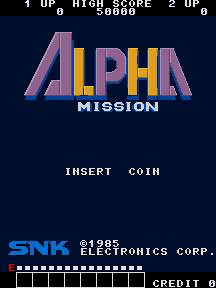 Alpha Mission Title Screen