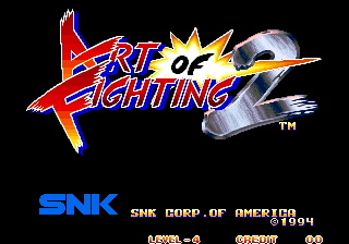 Art of Fighting 2 / Ryuuko no Ken 2 (Set 2) Title Screen