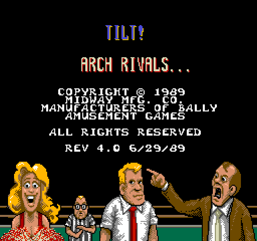 Arch Rivals (rev 4.0 6/29/89) Title Screen