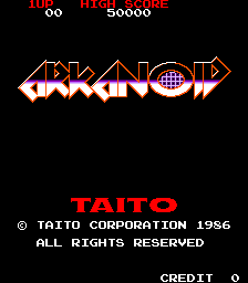 Arkanoid (bootleg with MCU, harder) Title Screen