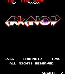 Arkanoid (bootleg on Block hardware, set 1) Title Screen