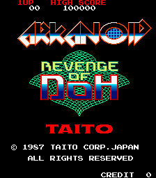 Arkanoid - Revenge of DOH (World) Title Screen