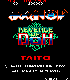 Arkanoid - Revenge of DOH (Japan) Title Screen