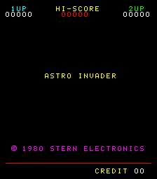 Astro Invader Title Screen
