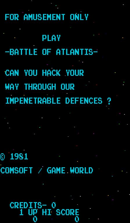 Battle of Atlantis (bootleg) Title Screen