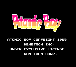 Atomic Boy (revision B) Title Screen