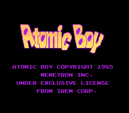 Atomic Boy (revision A) Title Screen
