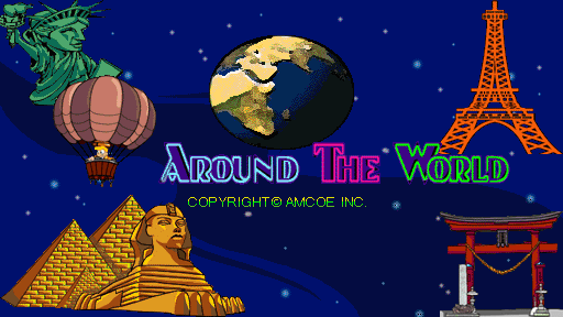 Around The World (Version 1.4R CGA) Title Screen