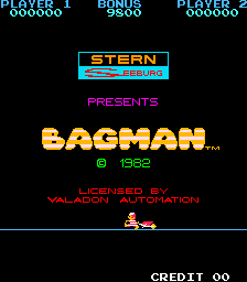Bagman (Stern Electronics, set 1) Title Screen