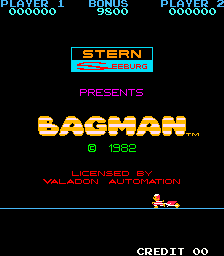 Bagman (Stern Electronics, set 2) Title Screen