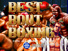 Best Bout Boxing Title Screen